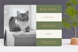 "Catnip Now" - Retired Holiday Cards in Forest by Sara Heilwagen - Front