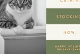 "Catnip Now" - Retired Holiday Cards in Forest by Sara Heilwagen - Close-Up