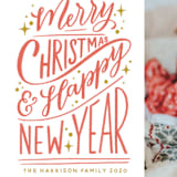 "Hand-Lettered" - Retired Holiday Cards in Peppermint by Nicole Barreto - Close-Up