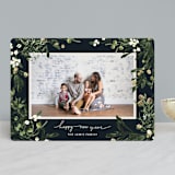 "Winter Floral Garden" - Retired Holiday Cards in Spruce by Kelly Ventura - Front
