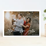 "Peace, Love & Joy" - Retired Holiday Cards in Snow by Palm Bridal - Front