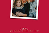 "Elegant Trio" - Retired Holiday Cards in Cranberry by Kerry Doyle - Close-Up