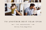 "Best Year Ever" - Retired Holiday Cards in Beige by CeCe Fields - Close-Up