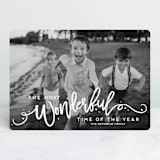 "The Most Wonderful" - Retired Holiday Cards in Snowflake by GeekInk Design - Front