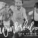 "The Most Wonderful" - Retired Holiday Cards in Snowflake by GeekInk Design - Close-Up