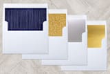 "spreading cheer for all to hear" - Retired Holiday Cards in indigo by R studio - Envelope Liners