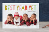"Best Year" - Retired Holiday Cards in Multi Color Pink by chica design - Front