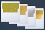 "Best Year" - Retired Holiday Cards in Multi Color Pink by chica design - Envelope Liners