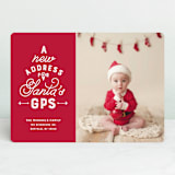 "New address for Santa's GPS" - Retired Holiday Cards in Cardinal by Lea Delaveris - Front