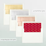 "New address for Santa's GPS" - Retired Holiday Cards in Cardinal by Lea Delaveris - Envelope Liners