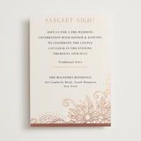 "Mandala Corners" - Sangeet Invitations in Peony by Oma N. Ramkhelawan - Front