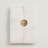 "Mandala Corners" - Sangeet Invitations in Peony by Oma N. Ramkhelawan - Assembled with Vellum Wrap and Wax Seal