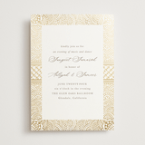 "Gilded Henna" - Sangeet Invitations in Lily by Mansi Verma - Front