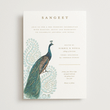 "Royal Wedding" - Sangeet Invitations in Mint by Teju Reval - Front