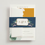 "Royal Wedding" - Sangeet Invitations in Mint by Teju Reval - Assembled with Belly Band