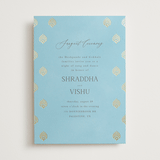 "Shraddha" - Sangeet Invitations in Celestial by Deynaaz Daraei - Front