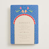 "Indian garden" - Sangeet Invitations in Sindoor by Creo Study - Front
