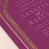 "Amber Palace" - Sangeet Invitations in Garnet by Chris Griffith - Detail