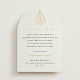 "Henna Stamp" - Sangeet Invitations in Champagne by Oma N. Ramkhelawan - Front