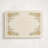 "Marigold" - Sangeet Invitations in Ochre by Hannah Bowman - Front