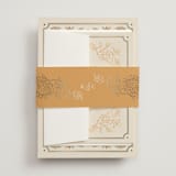 "Marigold" - Sangeet Invitations in Ochre by Hannah Bowman - Assembled with Belly Band