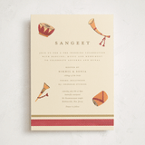 "Indian Elephant" - Sangeet Invitations in Honey by Teju Reval - Front