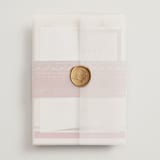 "Indian Elephant" - Sangeet Invitations in Honey by Teju Reval - Assembled with Vellum Wrap and Wax Seal