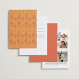 "Heritage Paisley" - Sangeet Invitations in Tangerine by Kanika Mathur - Back of Card Options