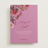"Indian floral chintz lush" - Sangeet Invitations in Ivory by Caroline Bonne Muller - Front