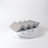 "Grey Zig Zag Soap Dish" - Soap Dish in gray by Cassandra Kellam