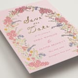 "Evergold Blooms" - Save the Dates in Tea Rose by Sarah Rosenthal - Detail