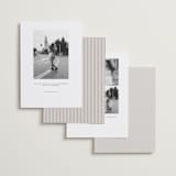 "Modern Monogram" - Save the Dates in Dove by Rachelle Clarke - Back of Card Options