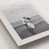 "Modern Monogram" - Save the Dates in Dove by Rachelle Clarke - Detail