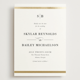 "Classic Monogram" - Save the Dates in Powder by Stacey Meacham - Front