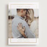 "Contempo Frame" - Save the Dates in Latte by Rebecca Durflinger - Front