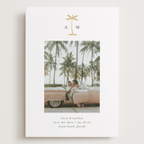 "Palm Tree" - Save the Dates in Coconut by Heather Schertzer - Front
