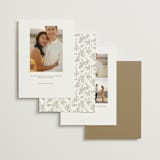 "floral crest" - Save the Dates in Champagne by Cass Loh - Back of Card Options