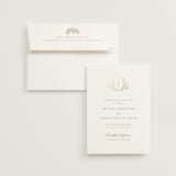 "floral crest" - Save the Dates in Champagne by Cass Loh - Save the Date with Envelope