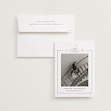 "Framed Monogram" - Save the Dates in Silk by Kelly Schmidt - Save the Date with Envelope