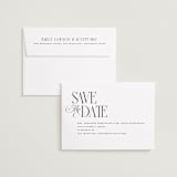"Layered" - Save the Dates in Paperwhite by Laura Hankins - FREE Recipient Addressing
