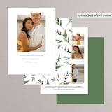"Shade Garden" - Save the Dates in Leaf by Robin Ott - Back of Card Options