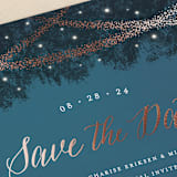 "Strands Of Lights" - Save the Dates in Navy by Hooray Creative - Detail