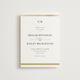 "Classic Monogram" - Save the Dates in Powder by Stacey Meacham - Front