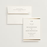 "Classic Monogram" - Save the Dates in Powder by Stacey Meacham - Save the Date with Envelope