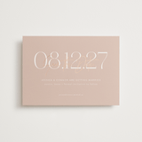 "Foil Overlay" - Save the Dates in Blush by Jennifer Postorino - Front
