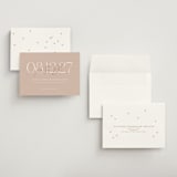 "Foil Overlay" - Save the Dates in Blush by Jennifer Postorino - Assembled