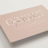 "Foil Overlay" - Save the Dates in Blush by Jennifer Postorino - Detail