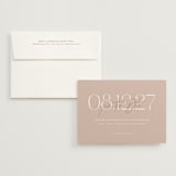 "Foil Overlay" - Save the Dates in Blush by Jennifer Postorino - Save the Date with Envelope