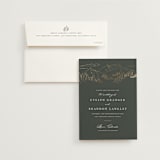 "Peaks" - Save the Dates in Hunter by Sarah Brown - Save the Date with Envelope