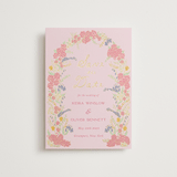 "Evergold Blooms" - Save the Dates in Tea Rose by Sarah Rosenthal - Front